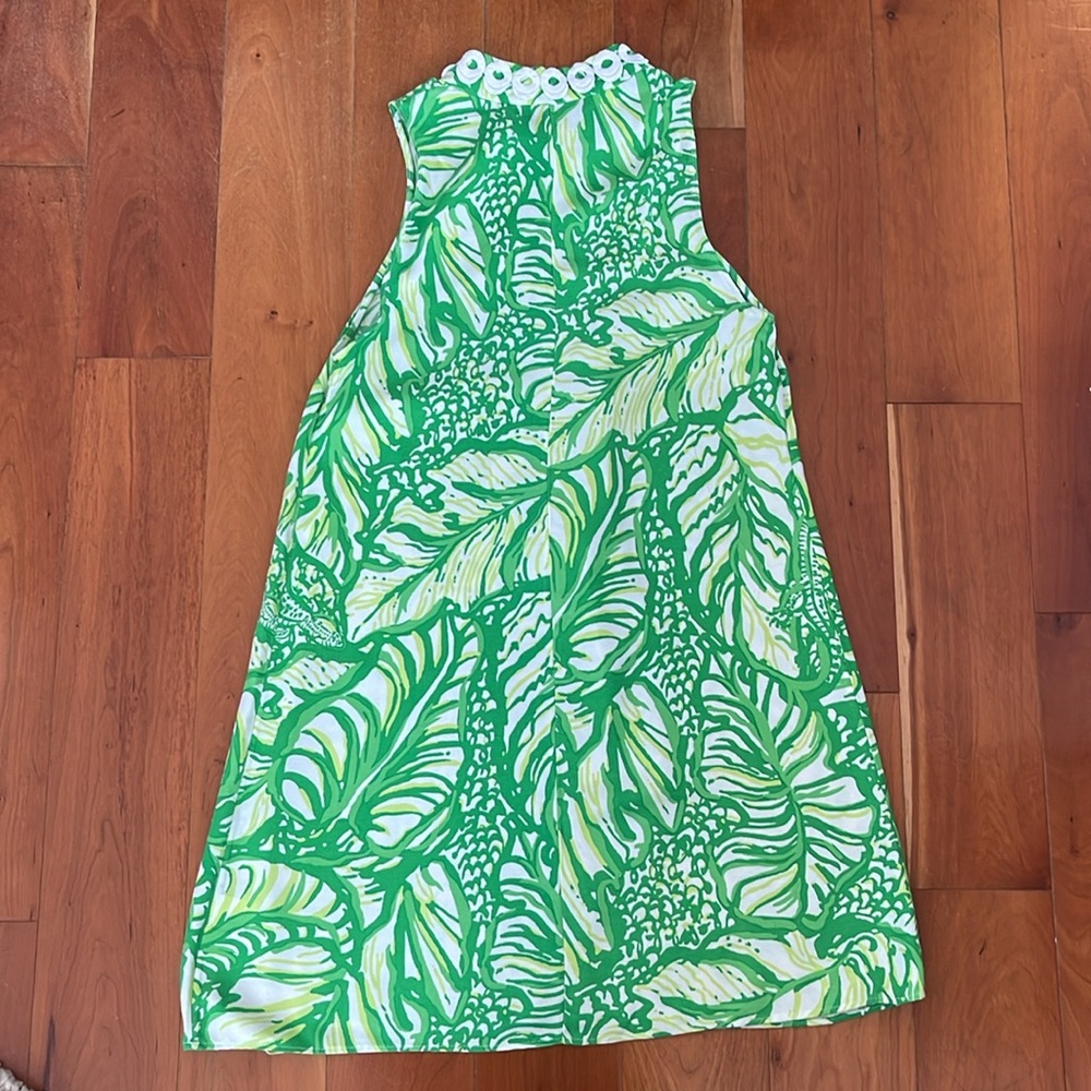 Lilly Pulitzer Green & White Sleeveless Mini Dress - Picture 4 of 8
